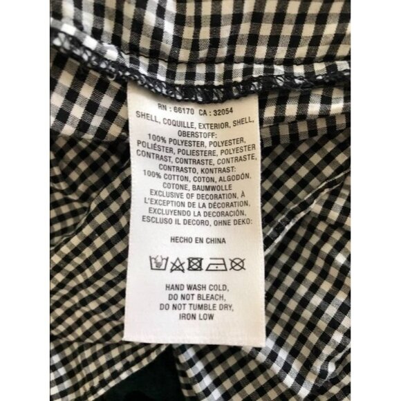 ANTHROPOLOGIE MAEVE Gabriella Gingham Peplum and Green Lace Top Size XS - Picture 8 of 8